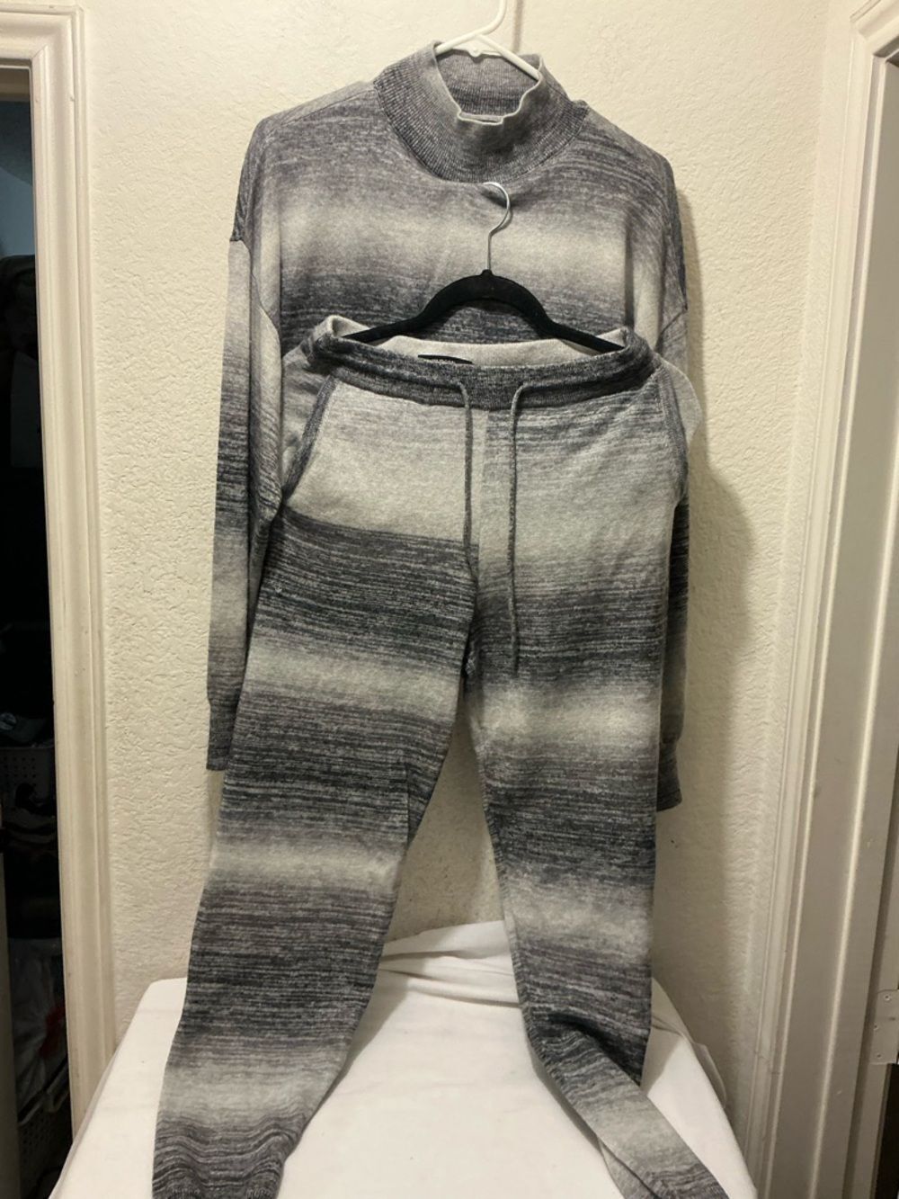 Hudson Jeans Grey Ombre Knit Lounge Set wool blend size XS